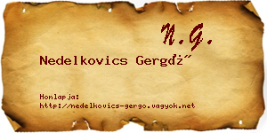 Nedelkovics Gergő névjegykártya